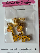 Load image into Gallery viewer, Giraffe Clip On Earrings
