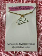 Load image into Gallery viewer, White Cowboy Hat Charm Necklace
