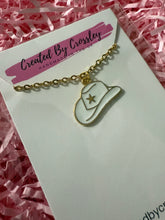 Load image into Gallery viewer, White Cowboy Hat Charm Necklace
