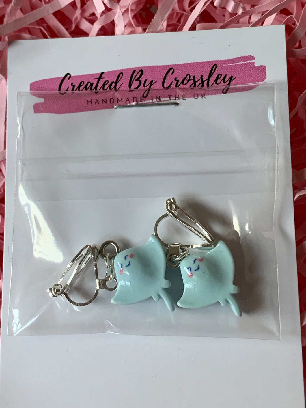 Mini Sting Ray Clip On Earrings