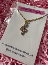 Load image into Gallery viewer, Purple Treble Clef Charm Necklace
