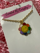 Load image into Gallery viewer, Rainbow Flower Charm Necklace
