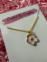 Load image into Gallery viewer, Pink Flower Charm Necklace
