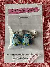 Load image into Gallery viewer, Blue Penguin Clip On Earrings
