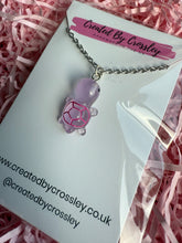 Load image into Gallery viewer, Purple Turtle Charm Necklace
