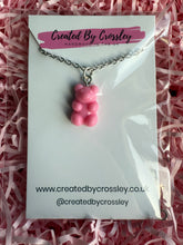 Load image into Gallery viewer, Pink Gummy Bear Charm Necklace
