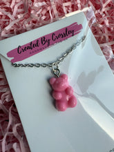 Load image into Gallery viewer, Pink Gummy Bear Charm Necklace
