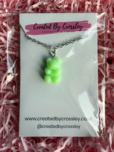 Load image into Gallery viewer, Green Gummy Bear Charm Necklace
