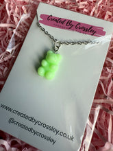 Load image into Gallery viewer, Green Gummy Bear Charm Necklace
