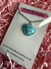 Load image into Gallery viewer, Blue Heart Charm Necklace
