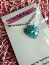 Load image into Gallery viewer, Blue Heart Charm Necklace
