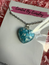 Load image into Gallery viewer, Blue Heart Charm Necklace
