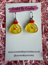Load image into Gallery viewer, Yellow Chick Charm Earrings
