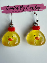 Load image into Gallery viewer, Yellow Chick Charm Earrings
