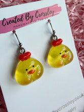 Load image into Gallery viewer, Yellow Chick Charm Earrings
