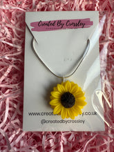 Load image into Gallery viewer, Yellow Sunflower Charm Necklace
