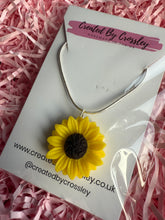 Load image into Gallery viewer, Yellow Sunflower Charm Necklace
