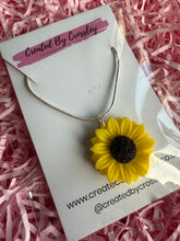 Load image into Gallery viewer, Yellow Sunflower Charm Necklace
