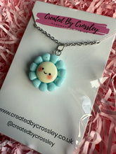 Load image into Gallery viewer, Blue Flower Charm Necklace
