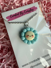Load image into Gallery viewer, Blue Flower Charm Necklace
