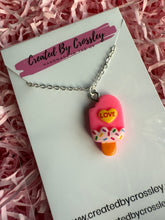 Load image into Gallery viewer, Pink Ice Lolly Charm Necklace
