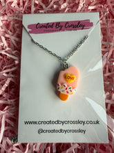 Load image into Gallery viewer, Light Pink Ice Lolly Charm Necklace
