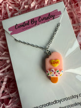 Load image into Gallery viewer, Light Pink Ice Lolly Charm Necklace
