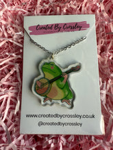 Load image into Gallery viewer, Guitar Frog Charm Necklace

