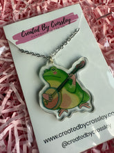 Load image into Gallery viewer, Guitar Frog Charm Necklace
