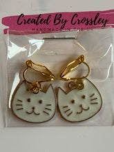 Load image into Gallery viewer, Cat Head Clip On Earrings
