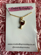 Load image into Gallery viewer, Wine Glass Charm Necklace
