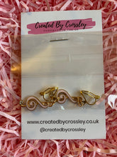 Load image into Gallery viewer, Pink Treble Clef Clip On Earrings
