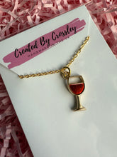 Load image into Gallery viewer, Wine Glass Charm Necklace
