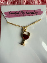 Load image into Gallery viewer, Wine Glass Charm Necklace
