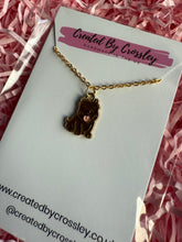Load image into Gallery viewer, Brown Dog Charm Necklace

