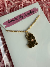 Load image into Gallery viewer, Brown Dog Charm Necklace

