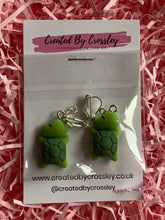 Load image into Gallery viewer, Sleepy Turtle Clip On Earrings
