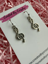 Load image into Gallery viewer, Simple Treble Clef Charm Earrings
