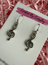 Load image into Gallery viewer, Simple Treble Clef Charm Earrings
