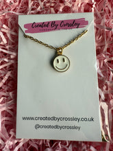 Load image into Gallery viewer, White Happy Face Charm Necklace
