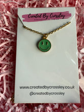 Load image into Gallery viewer, Light Green Happy Face Charm Necklace
