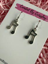 Load image into Gallery viewer, Music Note Charm Earrings
