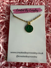 Load image into Gallery viewer, Green Happy Face Charm Necklace
