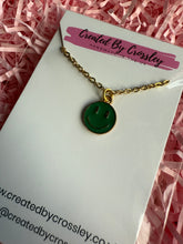 Load image into Gallery viewer, Green Happy Face Charm Necklace
