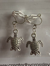 Load image into Gallery viewer, Turtle Clip On Earrings
