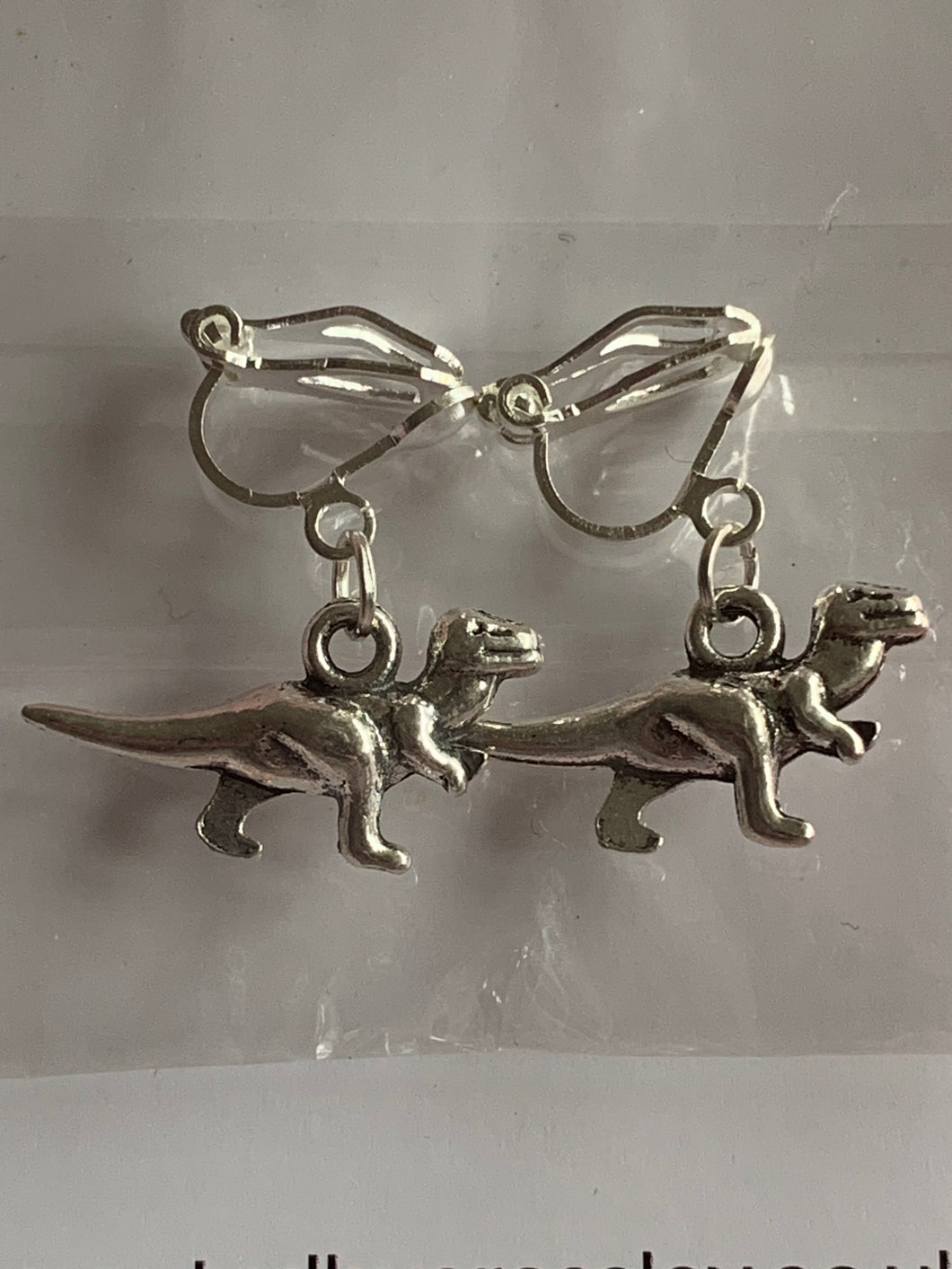 T-Rex Dinosaur Clip On Earrings