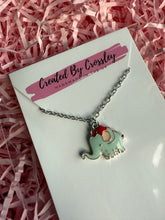 Load image into Gallery viewer, Blue Elephant Charm Necklace
