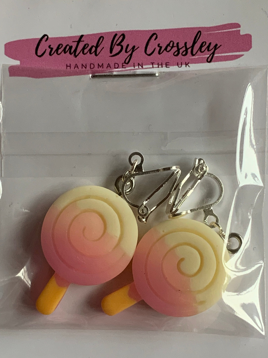 Colour Fade Lolly Clip On Earrings