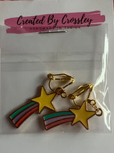 Load image into Gallery viewer, Shooting Star Clip On Earrings
