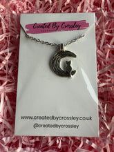 Load image into Gallery viewer, Moon Cat Charm Necklace
